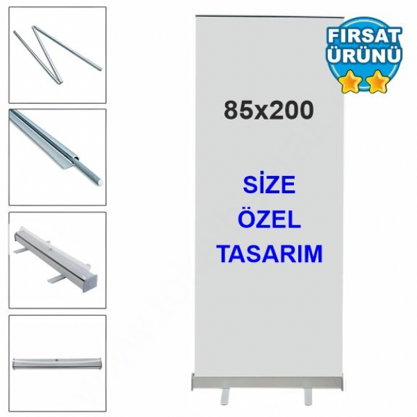 85x200 Kampanyal� Roll Up Banner Bask�