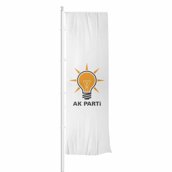 Ak Parti Yatay �ekilen Flamalar ve Bayraklar