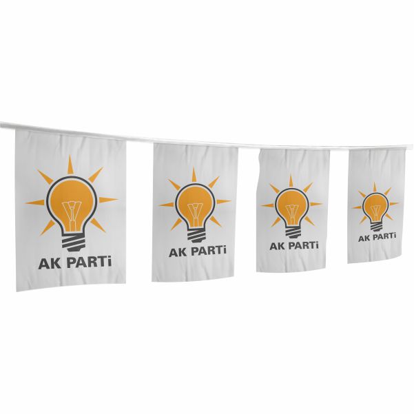Ak Parti �pe Dizili Flamalar ve Bayraklar