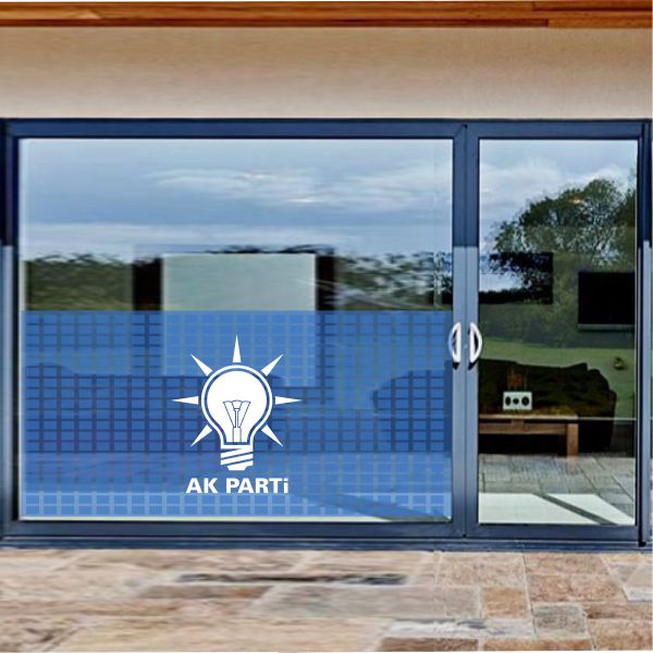Akp Partisi Cam Sticker Etiket Akp Partisi Cam Yap��kan� Akp Partisi Cam Yaz�s�