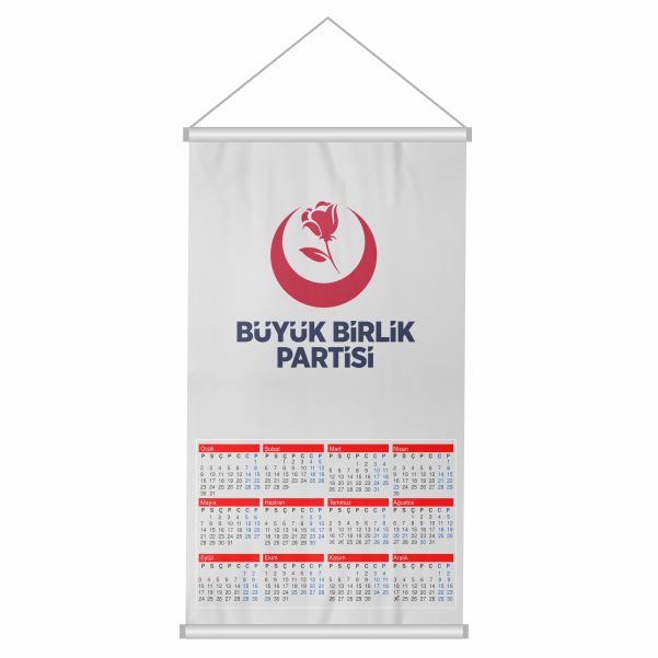 BBP B�y�k Birlik Partisi Bez Takvim Dijital Bask� BBP B�y�k Birlik Partisi Duvar Takvim