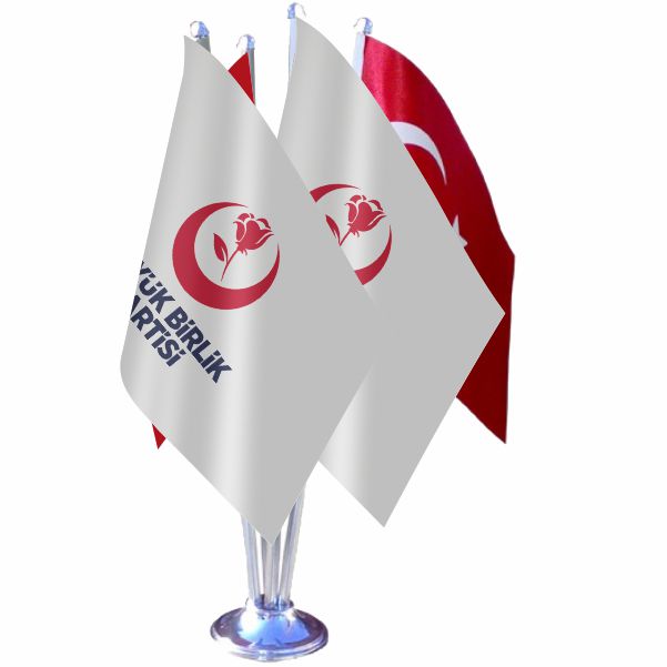 BBP B�y�k Birlik Partisi D�rtl� �zel Masa Bayra��