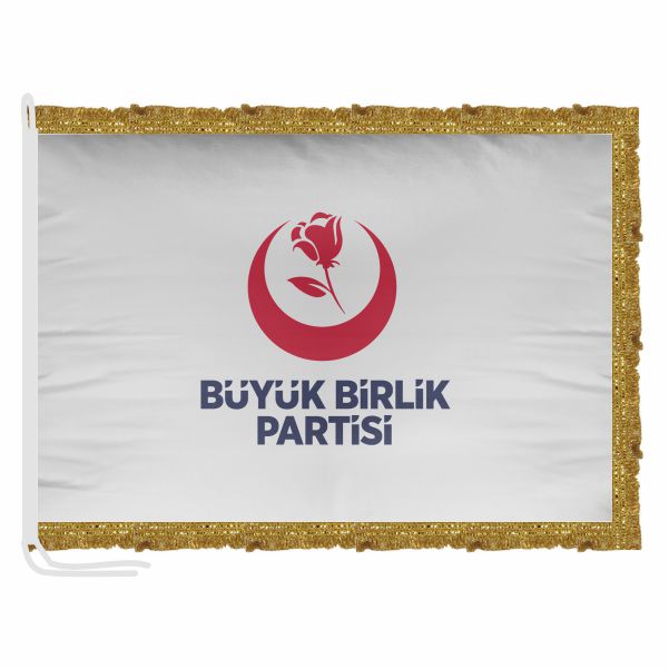 BBP B�y�k Birlik Partisi Saten Makam Flamas�