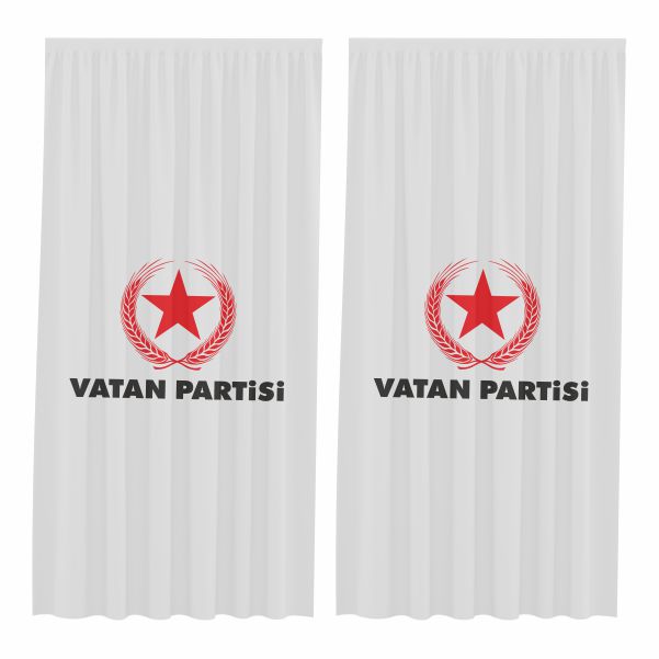 Beyaz Vatan Partisi Bask�l� G�ne�lik Perdeler