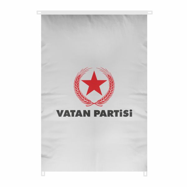 Beyaz Vatan Partisi Bina Boyu Bayraklar