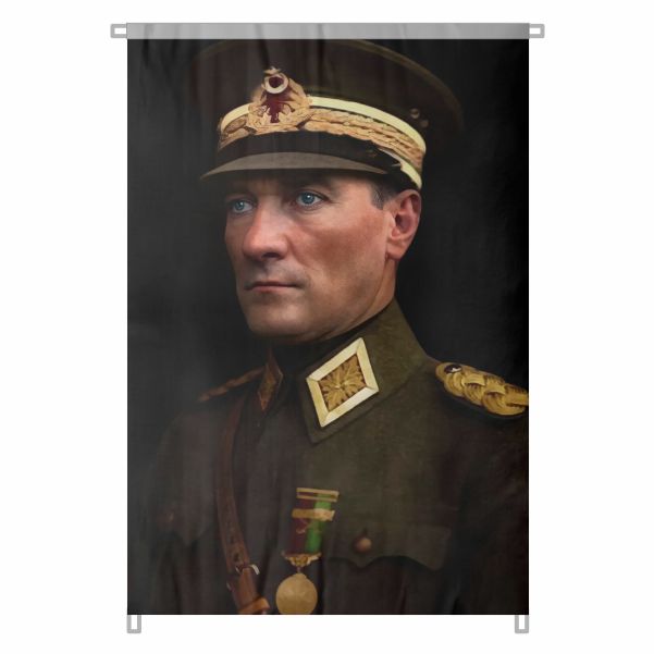Bez Atat�rk Posteri B�y�k Atat�rk Portresi Bina Boyu Atat�rk Portresi Gelece�i �ekillendiren De�erler No 35