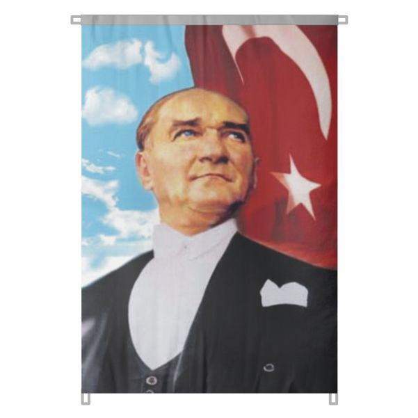 Bez Atat�rk Posteri B�y�k Atat�rk Portresi Bina Boyu Atat�rk Portresi Liderlik ve Vizyon No 8