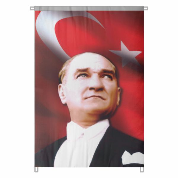 Bez Atat�rk Posteri B�y�k Atat�rk Portresi Bina Boyu Atat�rk Portresi Milli Birli�in Manifestosu No 71