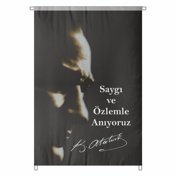 Bez Atat�rk Posteri B�y�k Atat�rk Portresi Bina Boyu Atat�rk Portresi T�rk Milletinin �zinde No 2