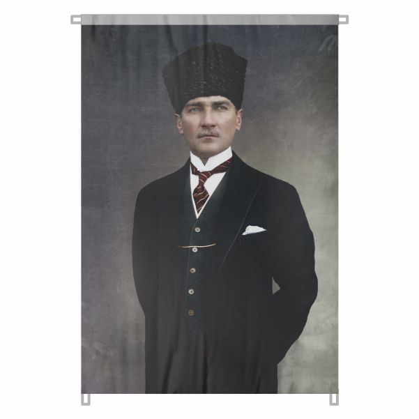 Bez Atat�rk Posteri B�y�k Atat�rk Portresi Bina Boyu Atat�rk Portresi Ulusal Kurtulu�un Sembol� No 23