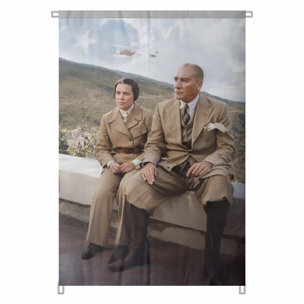 Bez Atat�rk Posteri B�y�k Atat�rk Portresi Bina Boyu Atat�rk Posteri Gelece�e Y�n Veren �zler No 70