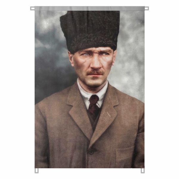 Bez Atat�rk Posteri B�y�k Atat�rk Portresi Bina Boyu Atat�rk Posteri Milli Birli�in Manifestosu No 61