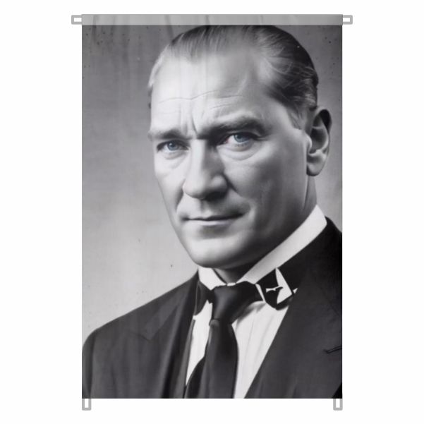 Bez Atat�rk Posteri B�y�k Atat�rk Portresi Bina Boyu Atat�rk Posteri T�rk Milletinin Onur Abidesi No 46