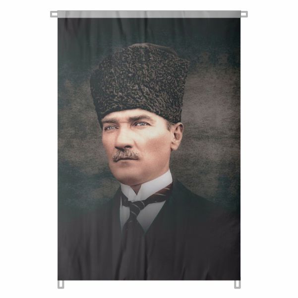 Bez Atat�rk Posteri B�y�k Atat�rk Portresi Bina Boyu Atat�rk Posteri T�rkiye nin Gelecek Vizyonu No 7