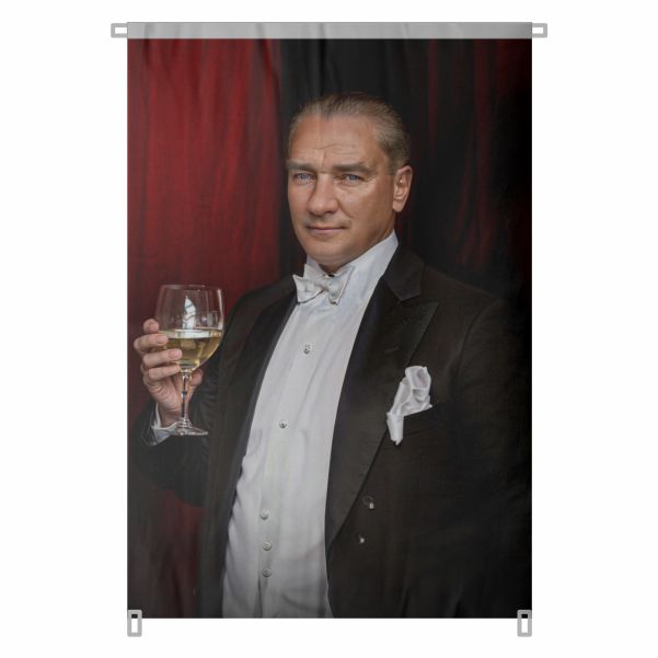 Bez Atat�rk Posteri B�y�k Atat�rk Portresi Bina Boyu Atat�rk Posteri T�rkiye nin Kurtulu� Destan� No 4
