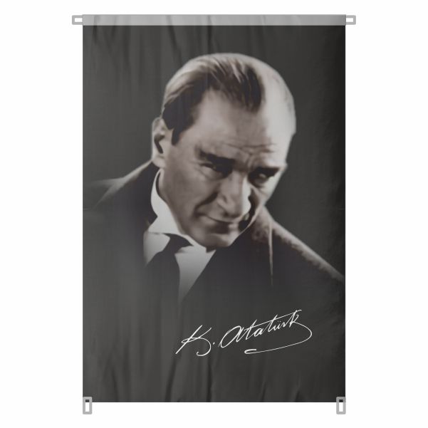 Bez Atat�rk Posteri B�y�k Atat�rk Portresi Bina Boyu Atat�rk Posterleri Ge�mi�ten G�n�m�ze Milli Ruh No 12