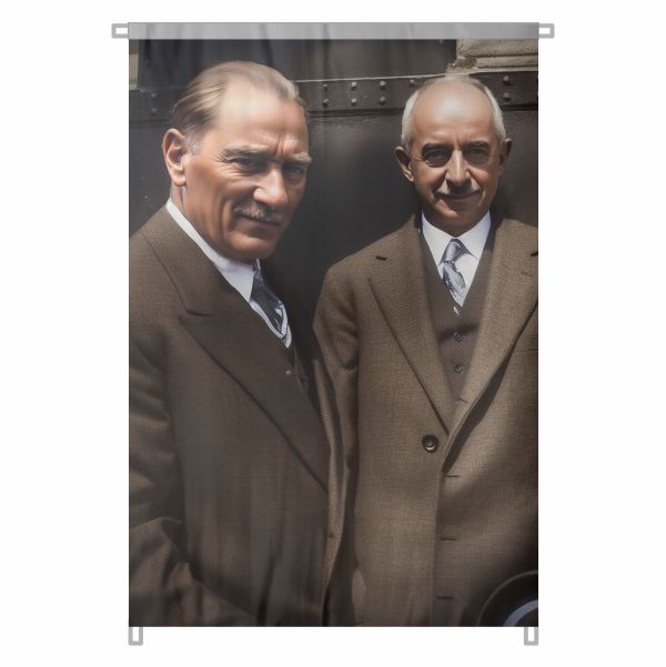 Bez Atat�rk Posteri B�y�k Atat�rk Portresi Bina Boyu Atat�rk Posterleri Ge�mi�ten G�n�m�ze Milli Ruh No 54