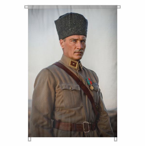 Bez Atat�rk Posteri B�y�k Atat�rk Portresi Bina Boyu Atat�rk Posterleri Gelece�e Y�n Veren �zler No 30