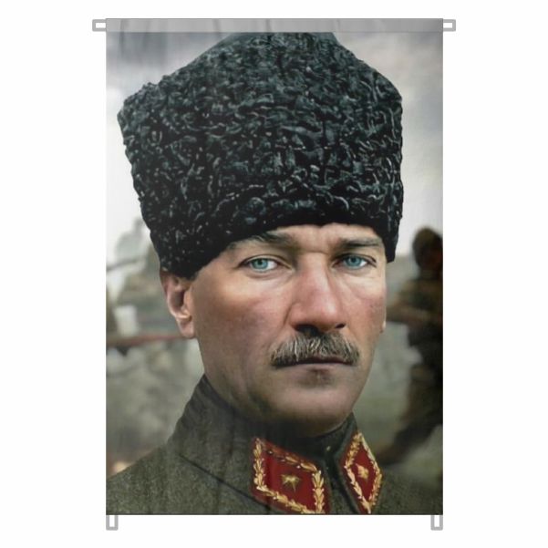 Bez Atat�rk Posteri B�y�k Atat�rk Portresi Bina Boyu Atat�rk Posterleri Vatan Sevgisinin Sembolleri No 6