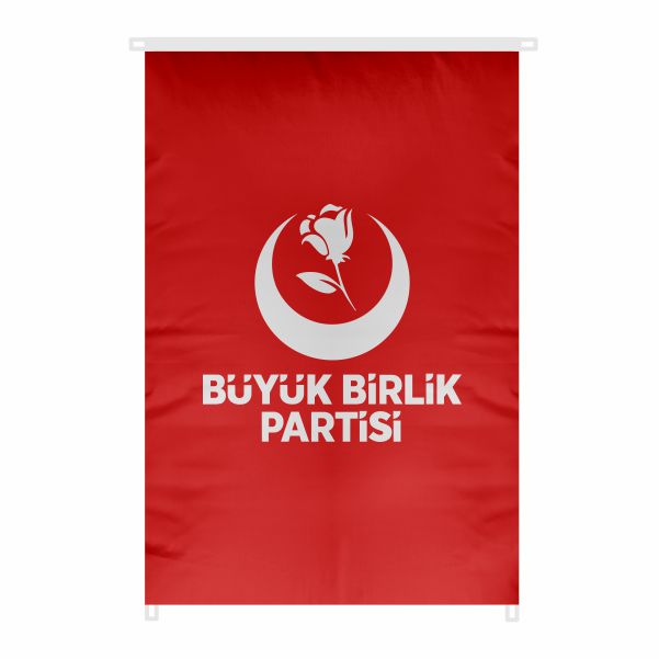 B�y�k Birlik Partisi Bina Boyu Bayraklar