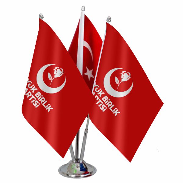 B�y�k Birlik Partisi Logolu ��l� Masa Bayra��