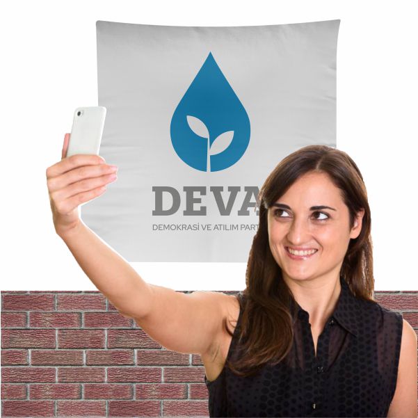 Demokrasi ve At�l�m Partisi Bez Arka Plan Manzara