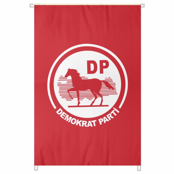 Demokrat Parti K�rm�z� Bina Boyu Bayraklar