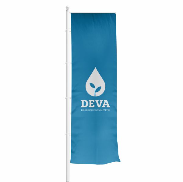Deva Partisi Yatay �ekilen Flamalar ve Bayraklar