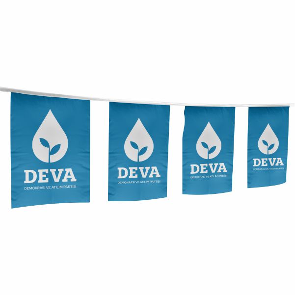 Deva Partisi �pe Dizili Flamalar ve Bayraklar