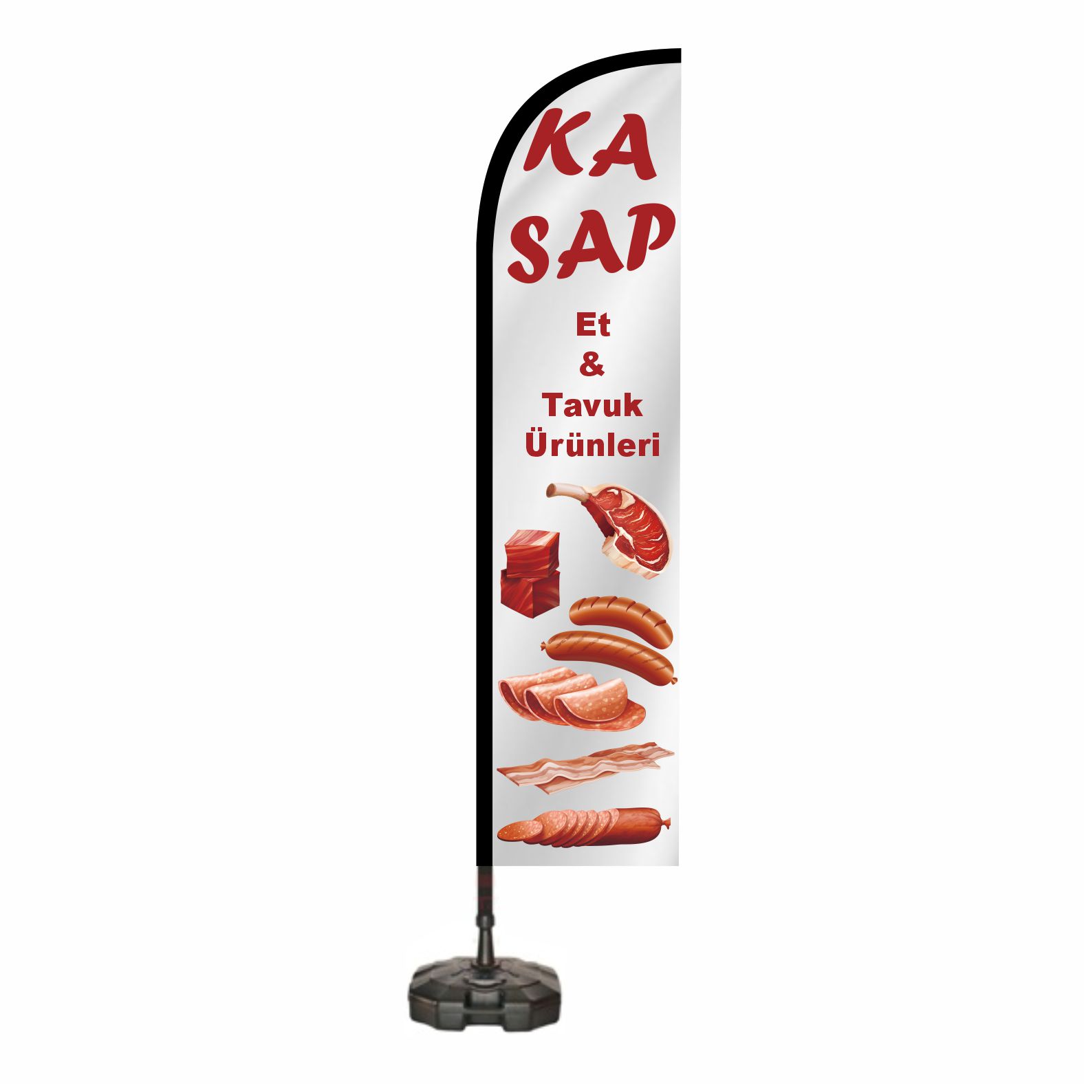 Kasap �zel Tasar�m Bayrak Kasap �ste�e �zel Bayraklar