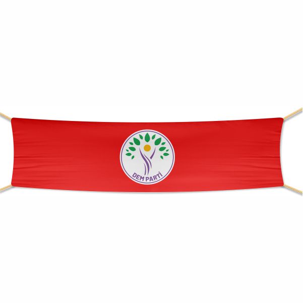 K�rm�z� Dem Parti Afi� ve Pankartlar