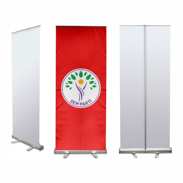 K�rm�z� Dem Parti Banner Roll Up