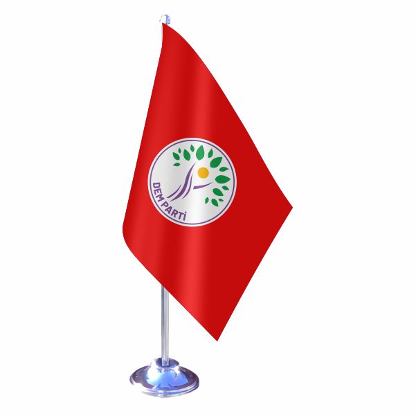 K�rm�z� Dem Parti Tekli Masa Bayra��