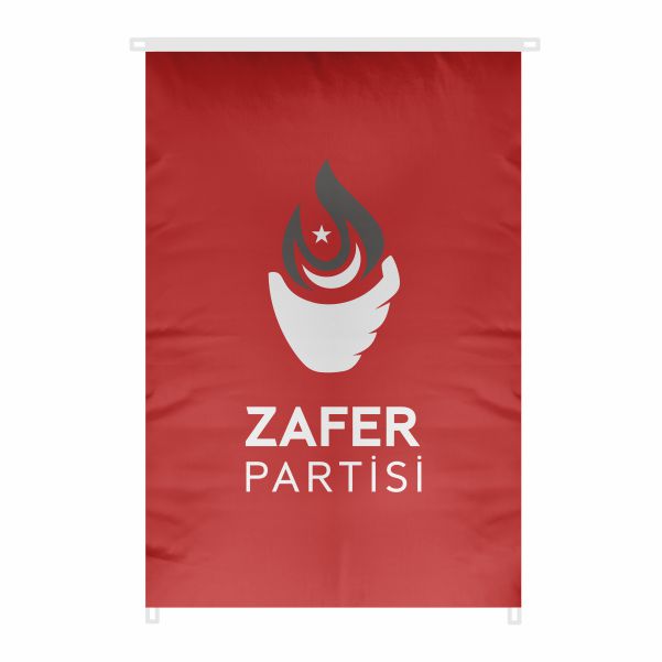 K�rm�z� Zafer Partisi Bina Boyu Bayraklar