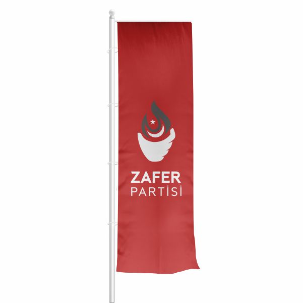 K�rm�z� Zafer Partisi Yatay �ekilen Flamalar ve Bayraklar