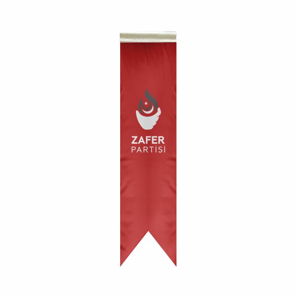 K�rm�z� Zafer Partisi �zel Logolu Masa Bayra��