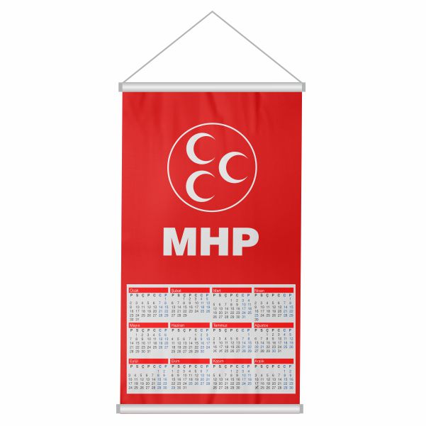 Milliyet�i Hareket Partisi Bez Takvim Dijital Bask� Milliyet�i Hareket Partisi Duvar Takvim