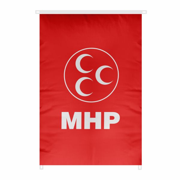 Milliyet�i Hareket Partisi Bina Boyu Bayraklar