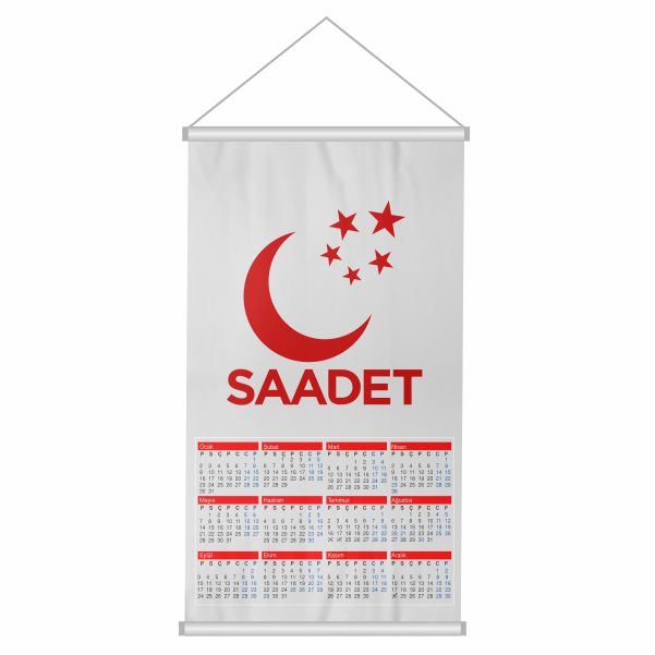 Saadet Partisi Bez Takvim Dijital Bask� Saadet Partisi Duvar Takvim