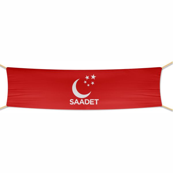 Saadet Partisi K�rm�z� Afi� ve Pankartlar
