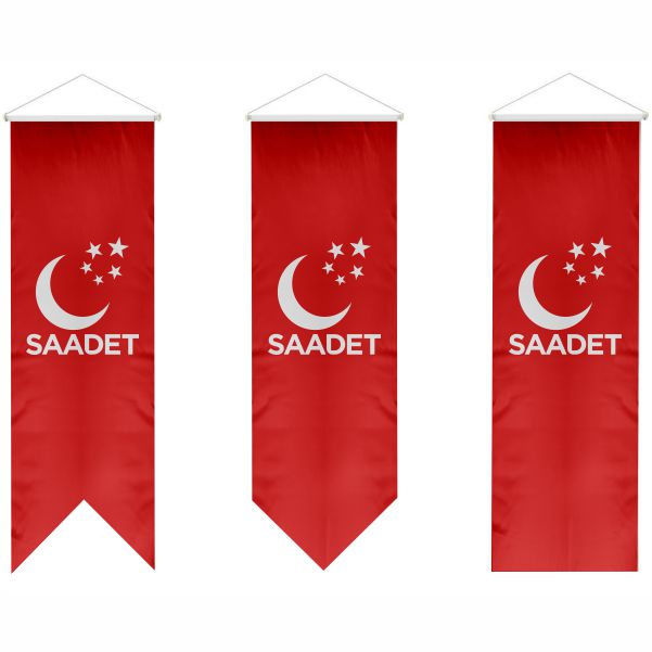 Saadet Partisi K�rm�z� K�rlang�� Flamalar Bayraklar