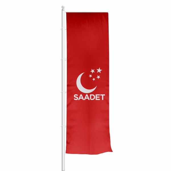 Saadet Partisi K�rm�z� Yatay �ekilen Flamalar ve Bayraklar