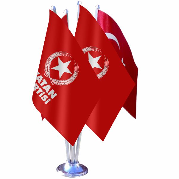 Vatan Partisi D�rtl� �zel Masa Bayra��