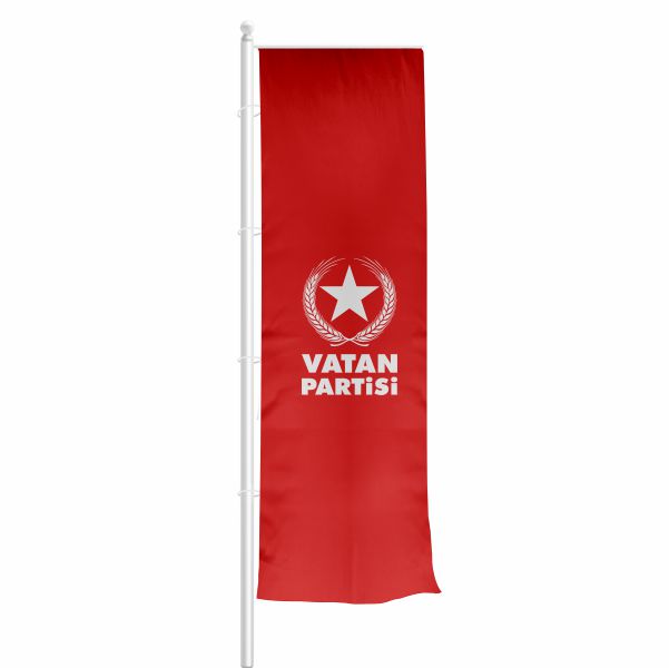 Vatan Partisi Yatay �ekilen Flamalar ve Bayraklar
