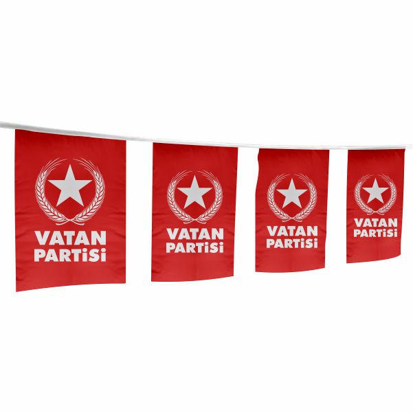 Vatan Partisi �pe Dizili Flamalar ve Bayraklar