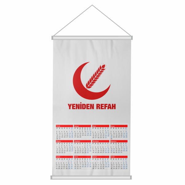 Yeniden Refah Bez Takvim Dijital Bask� Yeniden Refah Duvar Takvim