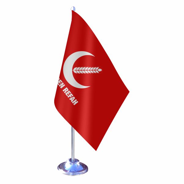 Yeniden Refah Partisi Tekli Masa Bayra��