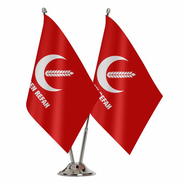 Yeniden Refah Partisi �kili Masa Bayra��