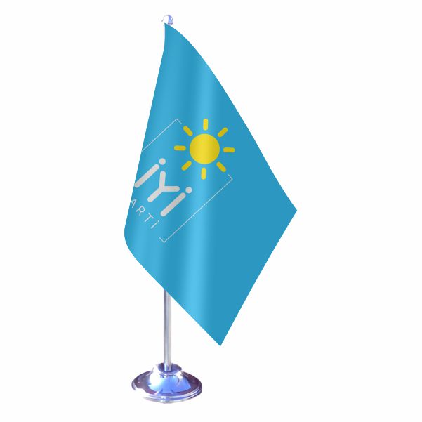 iyi Parti Mavi Tekli Masa Bayra��