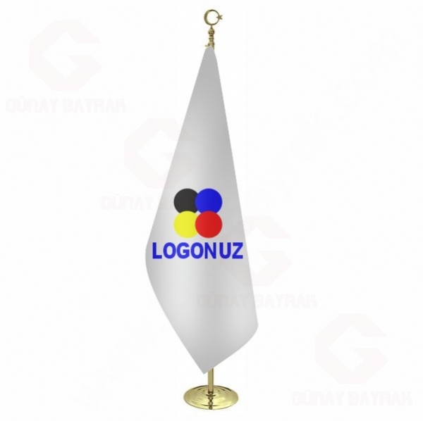 Logolu Makam Bayra�� Gold Direkli